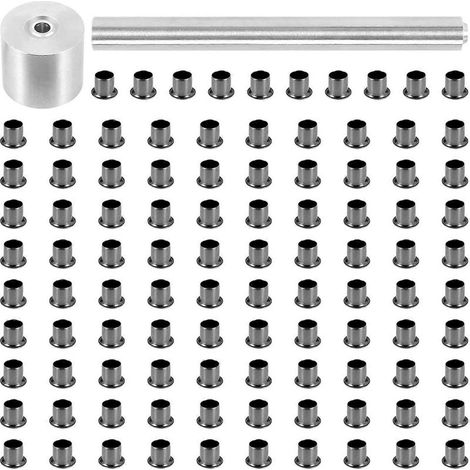 1 kit d'outils + 100 rivets et clous en laiton argenté pour la pose de clous (1/5)