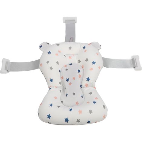 Coussin de bain bébé antidérapant portable, matelas flottant doux et confortable pour nouveau-né, accessoire de toilette nourrisson, cadeau naissance. (1/5)