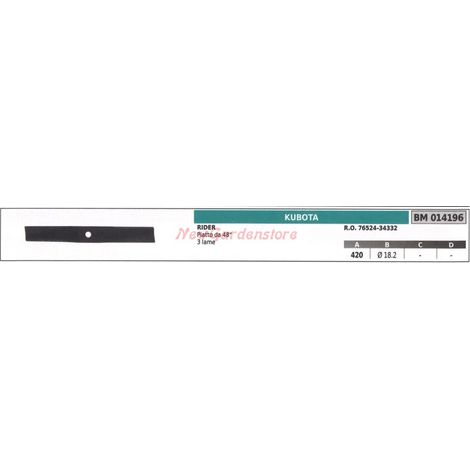 Lama per rasaerba tosaerba tagliaerba KUBOTA rider piatto da 48" 014196