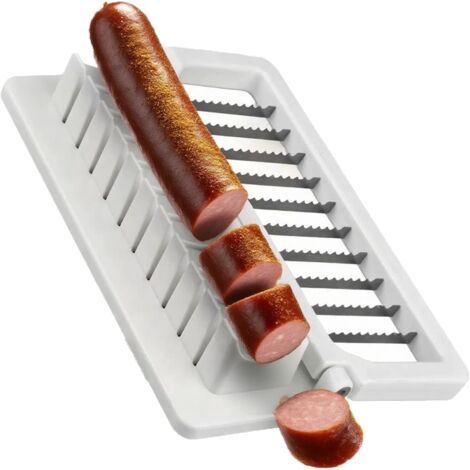 Kitchen Sausage Cutter, Hot Dog Cutting Tool, Safe, Easy to Clean, Cucumber, Banana, Hot Dog, Sausage, Ham (1/4)