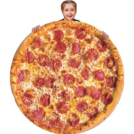 Coperta a forma di pizza, coperta a forma di taco di tortilla, coperta avvolgente, in morbido pile di microfibra di alta qualità, novità per adulti, bambini e ragazzi, 125 cm  125 cm (1/2)