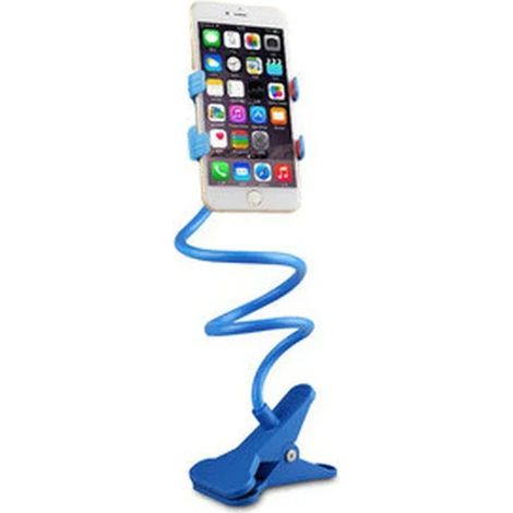 Support pour téléphone portable flexible et portable à 360° de 70cm, support de bureau à pince universel pour téléphones, support de lit (chargeur non inclus) (1/4)