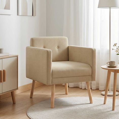 vidaXL Chaise d'appoint Gris Vert Clair Tissu en velours côtelé (1/5)