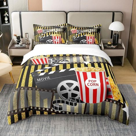 Bettwäsche-Set 200x200cm 100% Baumwolle mit Kinomotiv für Kinder