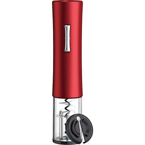 Ouvre-bouteille électrique, tire-bouchon électrique automatique rechargeable (acier inoxydable) rouge (1/5)