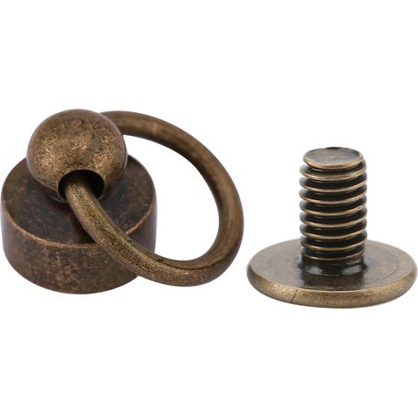 20 pièces Rivets attaches artisanat cuir bricolage sac à main coque de téléphone chaîne sac vis 8mm ensemble Bronze. (1/5)