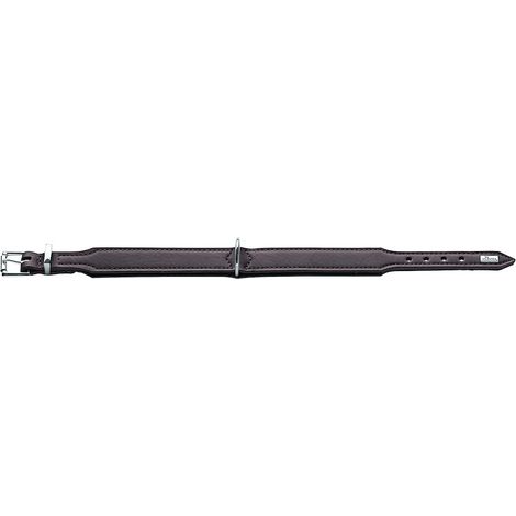Halsband Basic 42 nickel braun/ schwarz