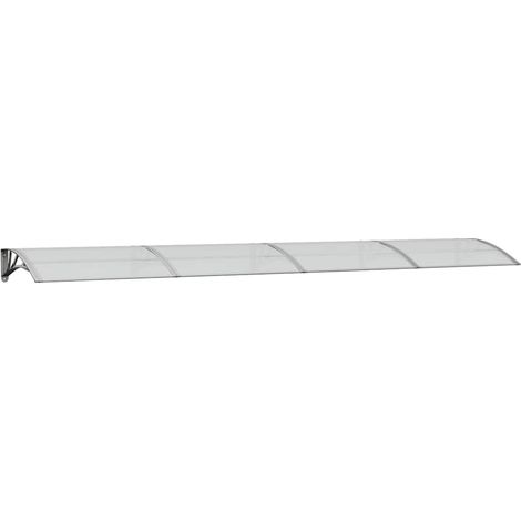 Maison Exclusive - Türvordach Grau und Transparent 400x75 cm Poly