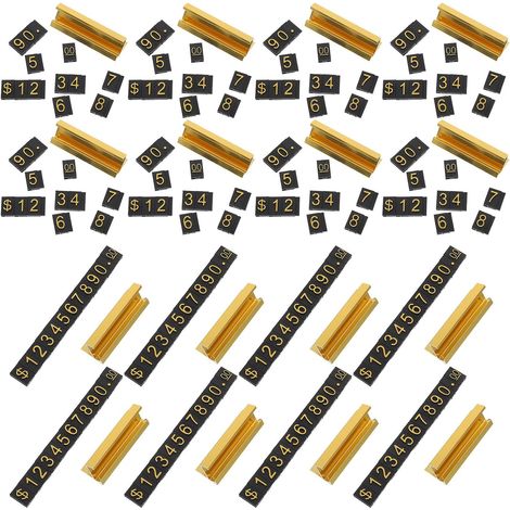 Jeu de 16 Porta Precios Ajustables para Mostrador Joyería Cubos (1/5)