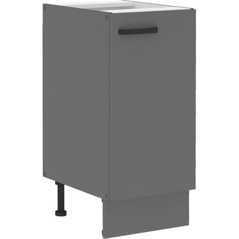 Küche NESSA Unterschrank 40 cm Anthrazit Küchenzeile Küchenblock Einbauküche (1/5)