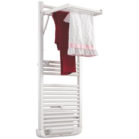 Sèche-serviettes électrique avec soufflerie 1500W, H:119,6 x l:50 cm, blanc - Dryer, Deltacalor (1/3)