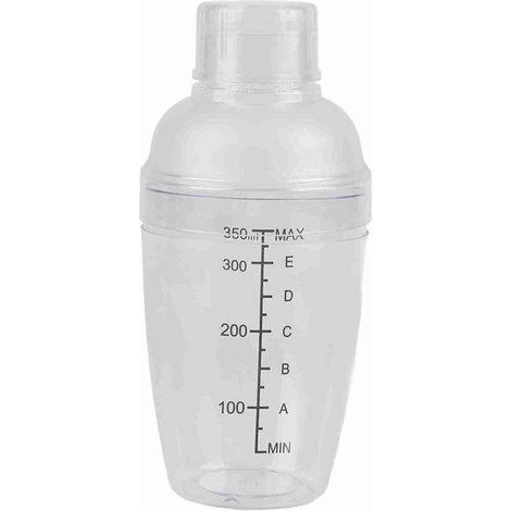 UlisemMélangeur à cocktail en résine PC transparente anti-fuite avec outil de barre d'échelle (300 ml) (1/4)