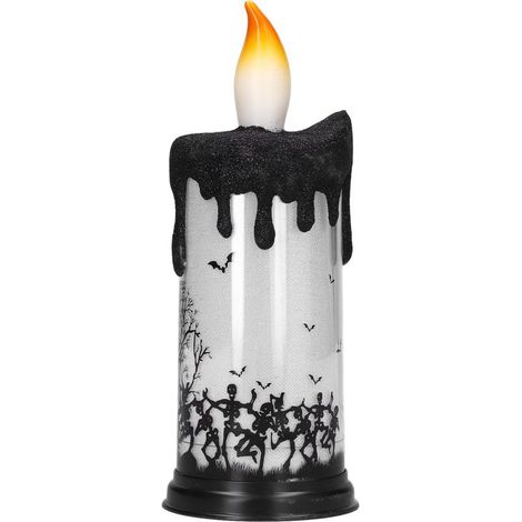Boule à Neige Halloween - Bougie LED Avec Télécommande - Décoration Lumineuse Pour Fête Et Jardin - Lot De 1 (1/5)