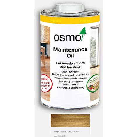 Osmo Maintenance Oil - Clear- Semi-Matt (Anti-Slip) R9 - 2.5 Litre