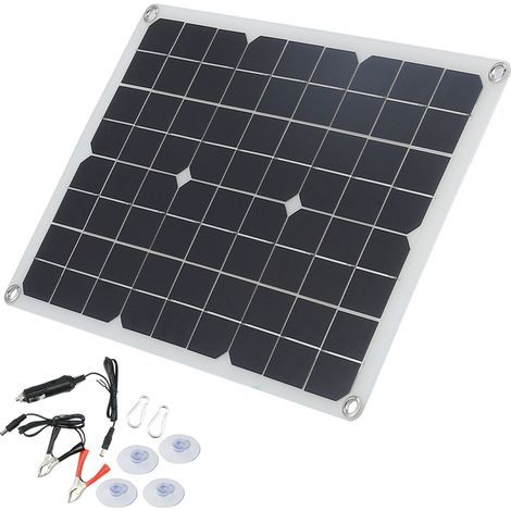 Panneau solaire portatif de chargeur de batterie de panneau solaire d'USB de 20W 18V pour des approvisionnements de yacht de bateau de voiture, Kit de panneau solaire monocristalli pour RV, toit, Cara (1/5)