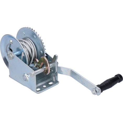 Treuil manuel 1000LBS avec câble en acier, treuil à manivelle pour remorque, machine de traction robuste (1/5)