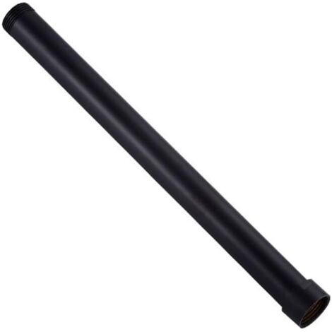 BUNTHAUS Tube de douche rond en acier inoxydable pour rallonger le pommeau de douche (noir) 30cm