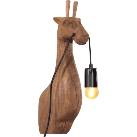 Aplique de pared decorativo con forma de animal estilo industrial 12 x 12 x 42 cm de madera de mango natural 020047556 (1/5)