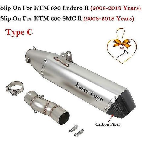 Silencieux d'échappement pour moto, silencieux en fibre de carbone DB Killer pour KTM 690 Enduro R KTM690 SMC R Duke 2008 - 2018 (Type C) (1/5)
