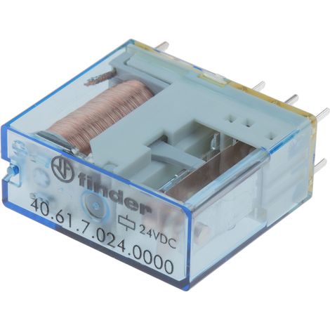 Finder 40 Series Relais de puissance 1 RT, bobine 24V c.c. Montage sur CI 500mW ( Prix pour 1 )