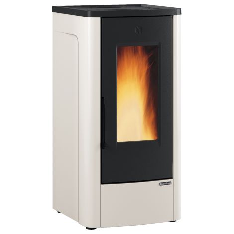 Stufa a pellet dahiana plus canalizzata 10 kw avorio (conto termico) - misure cm.52,5x60,2x108h. - peso kg.160 (1/4)