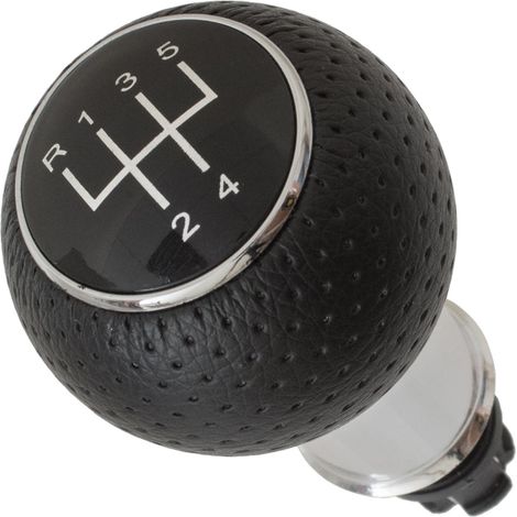 Pomo de palanca de cambios Audi A3 8L 96-03, negro + cromo, 5 velocidades (1/5)