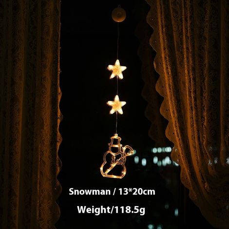 Guirlande Lumineuse De Fenêtre - Étoile Et Clochette De Noël - Alimentée Par Piles - Avec Ventouse - Minuterie Intégrée - 4 Pièces (1/5)