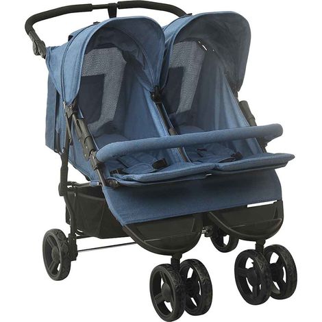 Teenpull – Geschwisterwagen Marineblau Stahl (1/5)