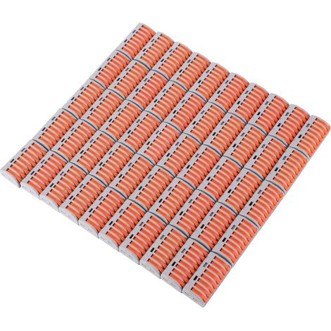 50 pièces conducteur de câblage PCT-218 connecteur rapide bornier 1 en 7 OutOrange