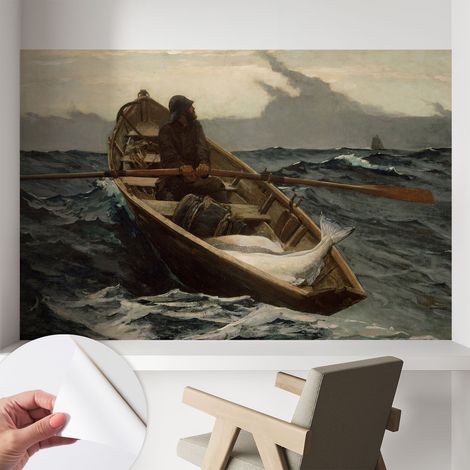 Papier peint autocollant avec imprimé  pour intérieur moderne application facile a motif Pêcheur en mer 104x70 cm (1/5)
