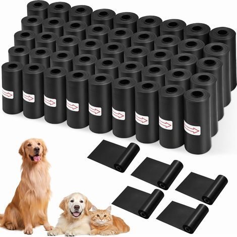 675 Pièces sac a Crottes Chien, 30 x 21,5 cm Polyéthylène, Portable, Anti-Fuite, pour Sorties Canines, 45 Rouleaux de 15 Chacun (1/5)