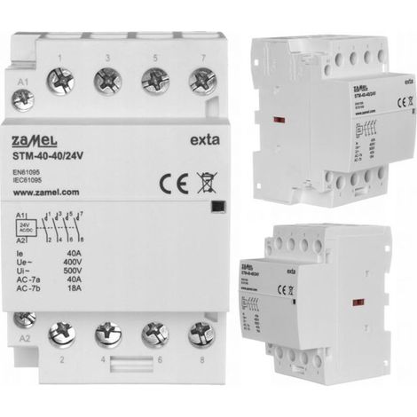 Contactor de instalación modular 40A 4Z 24V CA/CC+F13 tipo: STM-40-40/24V EXT10000297 (1/3)