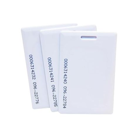 Carte RFID 125 kHz ID, épaisseur 1,8 mm – Puce TK4100 EM4100 EM4200 en lecture seule, Carte PVC blanche, pour contrôle d’accès et gestion des entrées (1/3)