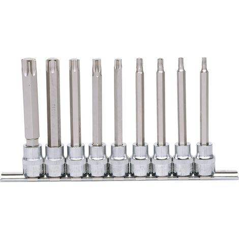 KS Tools 3/8 CHROMEplus Bit-Stecknuss-Satz Torx, lang, 9-tlg T20-T60 (1/3)