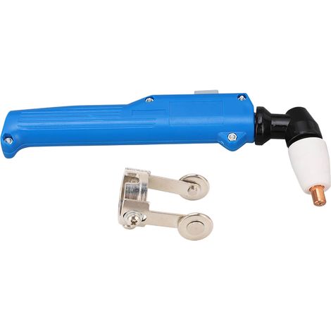 Tête de torche de découpe plasma PT31 avec poignée incurvée et rouleau de guidage (bleu) (1/5)