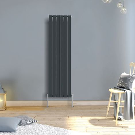 Warmehaus Vertical Radiator Flat 1800 x 410mm Single Anthracite (1/5)