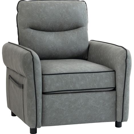 Stylish Grey Faux Leather Accent Chair for Modern Living Rooms and Home Decor