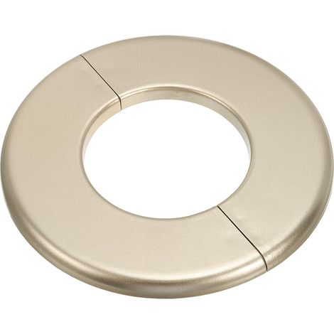 Plaque d'Écussons Auto-Adhésive Ronde 2.52"/64mm, Couverture Murale en ABS pour Tuyau d'Eau, Cache Mitigeur Douche Boucles Rosace Robinet Chauffage Plomberie, Doré (1/5)