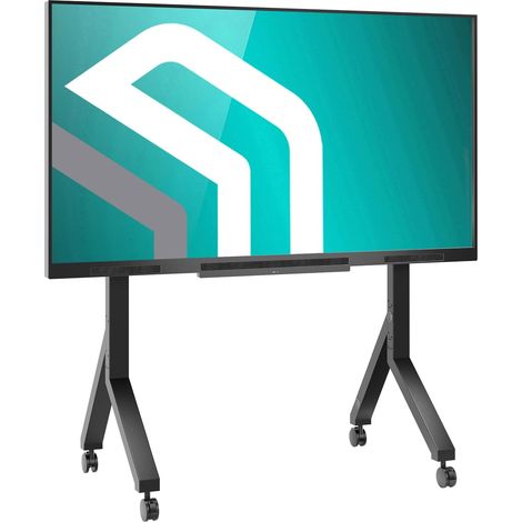 Support TV roulettes pour 70-110 Pouces Écrans Interactifs & TVs, Pied Television Mobile Charge Max 125 kg, Support TV sur Pied Max VESA 1000x800, Chariot Tele roulettes Noir (1/5)