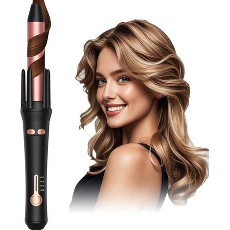 KLVGTIFS PU - Boucleur a Cheveux Automatique,Boucleur Automatique, Fer a Boucler Automatique, Curling Iron 4 Température Réglable,Friseur Cheveux (1/5)