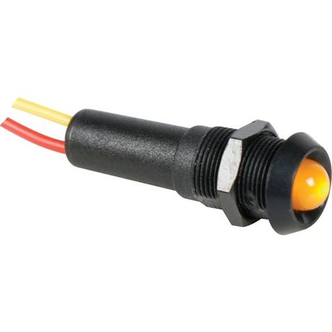 Perel 139221 lámpara LED de señal, 24 V, carcasa negro ABS, Amarillo (1/2)