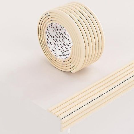 Bande de protection de sécurité pour bébé de 2 m, protège les bords de table et de bureau, protège les coins de meubles, sécurité enfant, coins souples, beige (1/5)