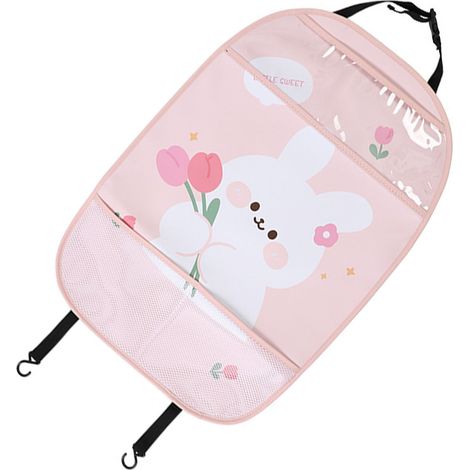 Protège dossier de siège auto anti-taches résistant aux chocs, grand format, motif lapin, housse de protection de dossier de voiture anti-poussière, style rongeur, taille XL. (1/5)