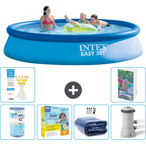 Intex Piscina Easy Set Rotonda - 396x84 cm - 7-pezzi  S50