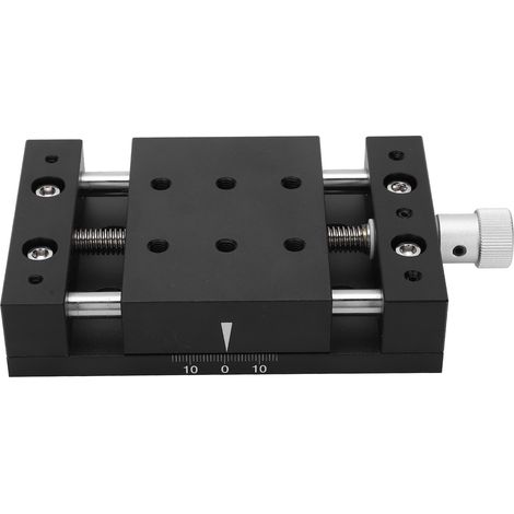 Table de translation manuelle SP80ADB30X, axe linéaire en alliage d'aluminium, plateforme coulissante de précision avec réglage fin par torsion, 30mm course, pour positionnement précis. (1/5)