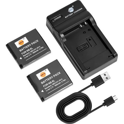 2PCS NB-8LH NB-8L Batterie et Chargeur pour Canon PowerShot A2200, A3000, A3100, A3200, A3300 (1/5)