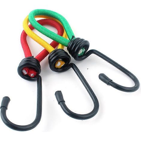 Lot de 3 tentes de camping extérieures fixées par une corde élastique de 15 cm à nouer, pour la tension du toit, la structure du panneau et les crochets. (1/5)