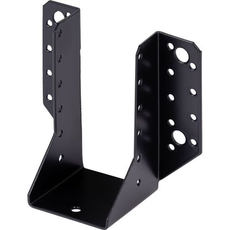 Sabot de poutre type A plastifié noir 64 x 128 mm – Acier galvanisé avec revêtement noir – Marque