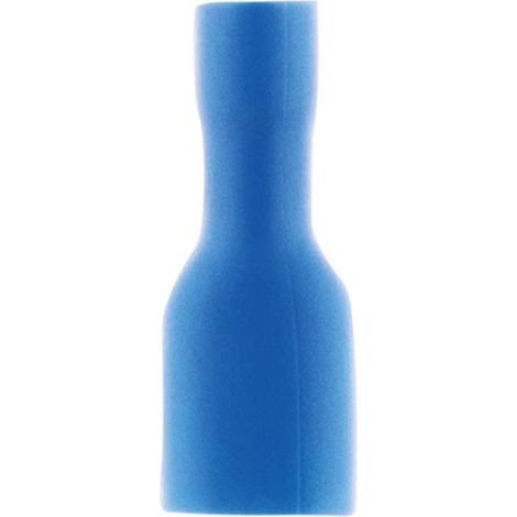 10 cosses clips femelles isolés Ø6,3mm - Bleu - Zenitech