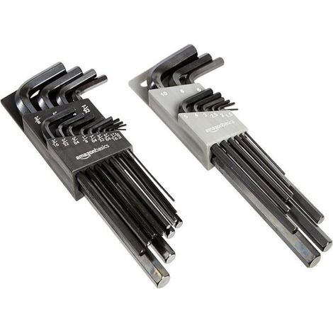 Lot de 36 clés Allen/pour vis à six pans creux esures impériales/SAE et métriques Clés longues et courtes LOT DE 36 P CLE PLOMBERIE (1/5)